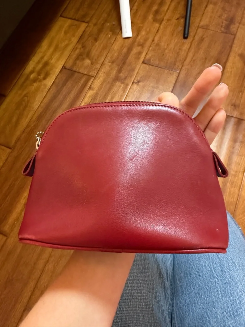 Coach Small Red Leather Tag Charm - Picture 7 of 7